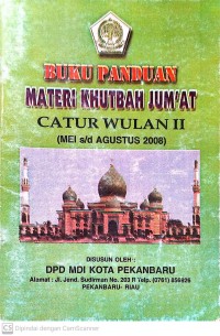 Image of Buku panduan materi khutbah jum`at