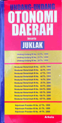 Image of Undang-undang Otonomi Daerah